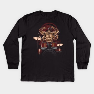 Mortal Drums Kids Long Sleeve T-Shirt